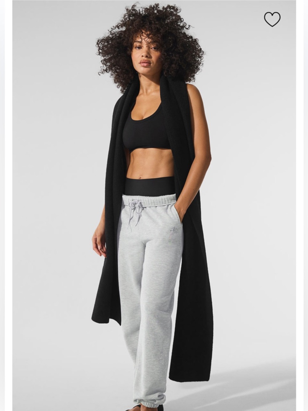 ALO Yoga Merino Wool Oversized Scarf In Black